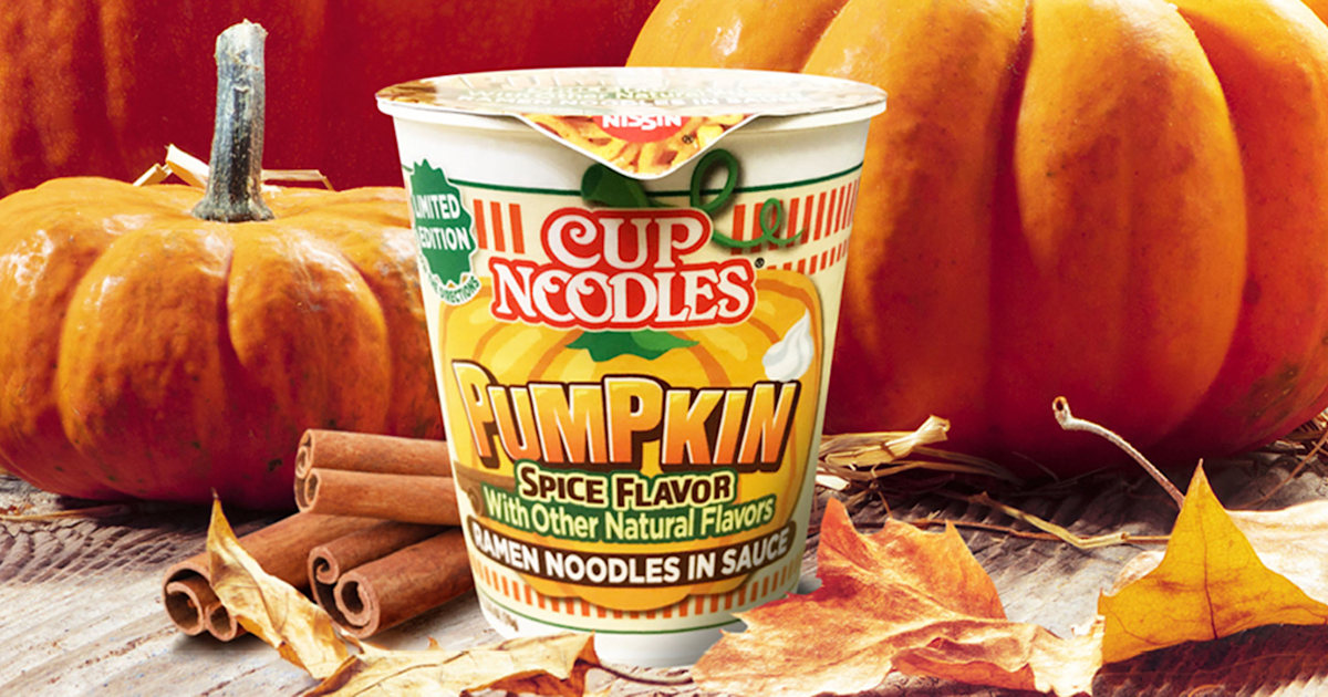 CUP NOODLES PUMPKIN FLAVORED RAMEN NOODLES IN SAUCE, PUMPKIN