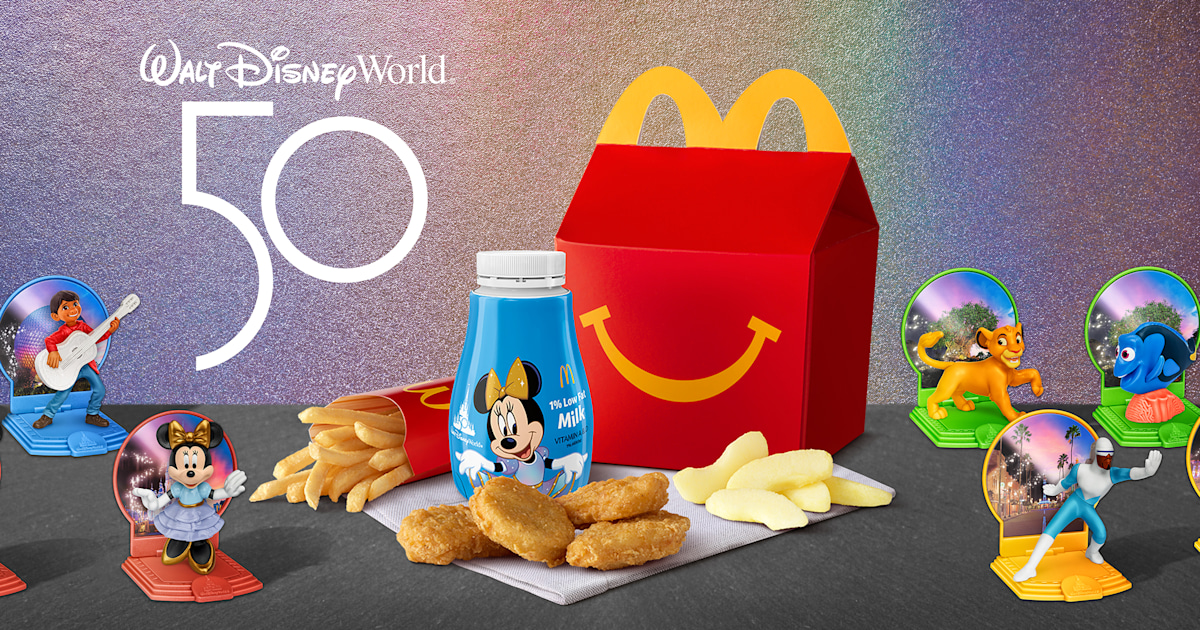 Nat vermomming Ideaal For Disney World's 50th anniversary, McDonald's unveils 50 toys