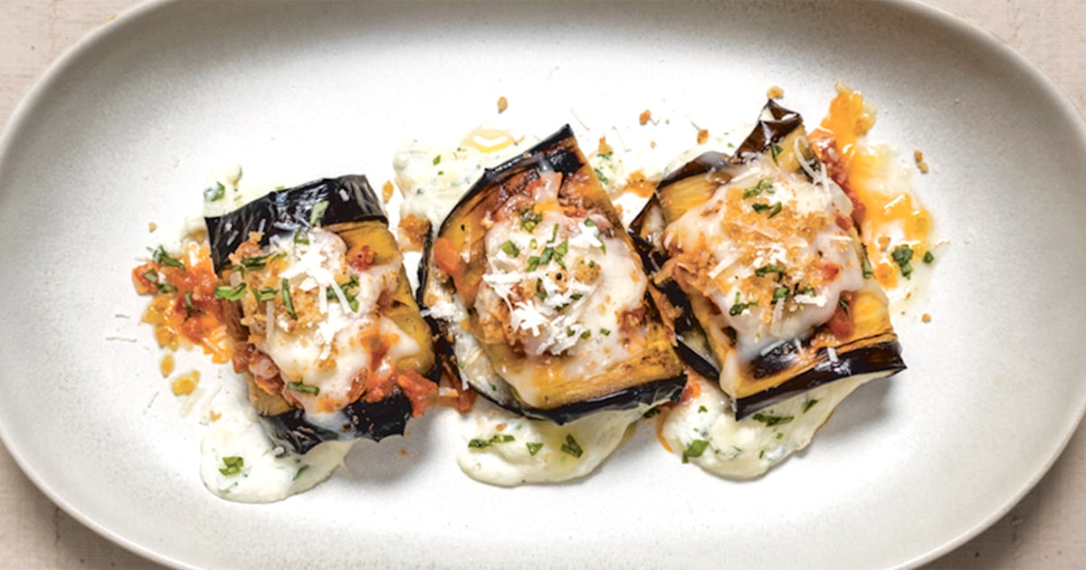 Bobby Flay's Eggplant Rollatini with Anchovy Breadcrumbs Recipe