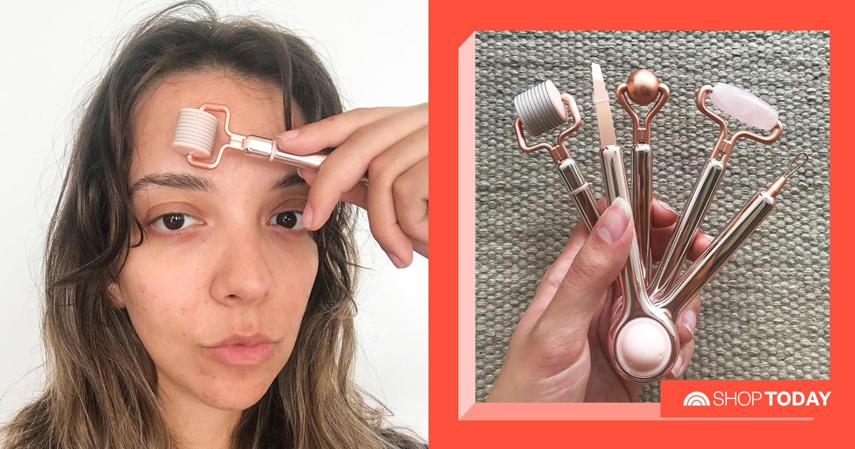 118 BeautyFaceStick サンセットローズ ローズゴールド This NUDESTIX 5-in-1 tool is perfect for your skincare routine