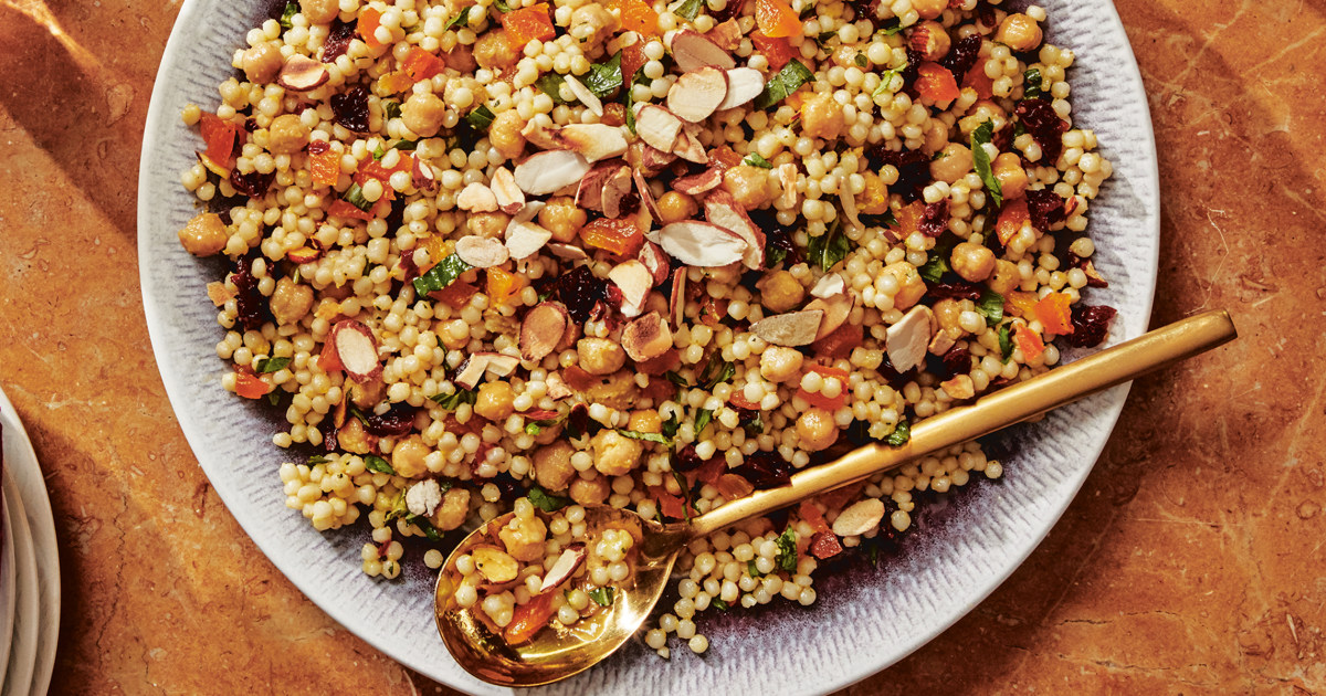 Chrissy Teigen's Couscous Salad with Apricot Basil Dressing Recipe