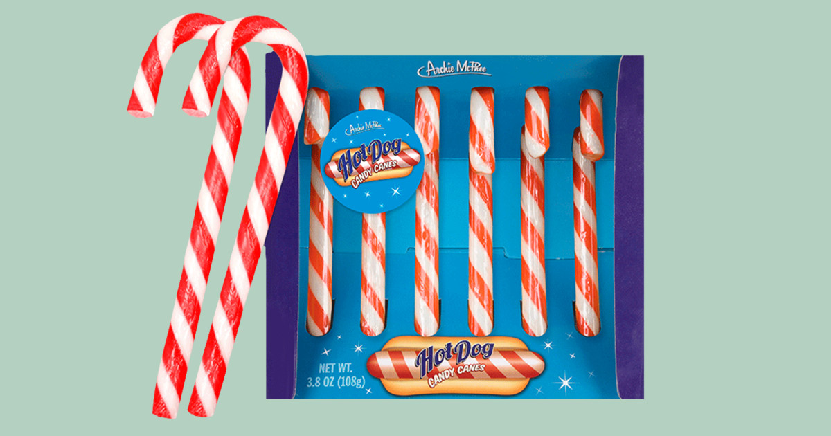 Hot dog-flavored candy canes are a thing — but they’re sold out