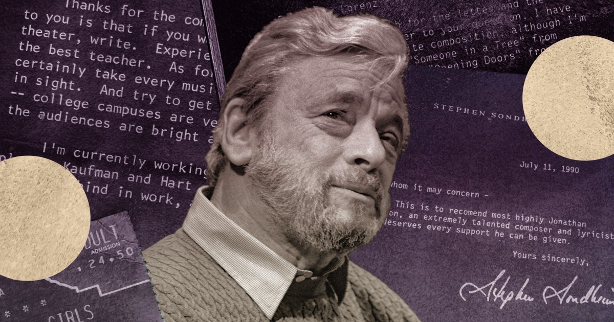 Broadway legend Stephen Sondheim took time to mentor young creatives ...