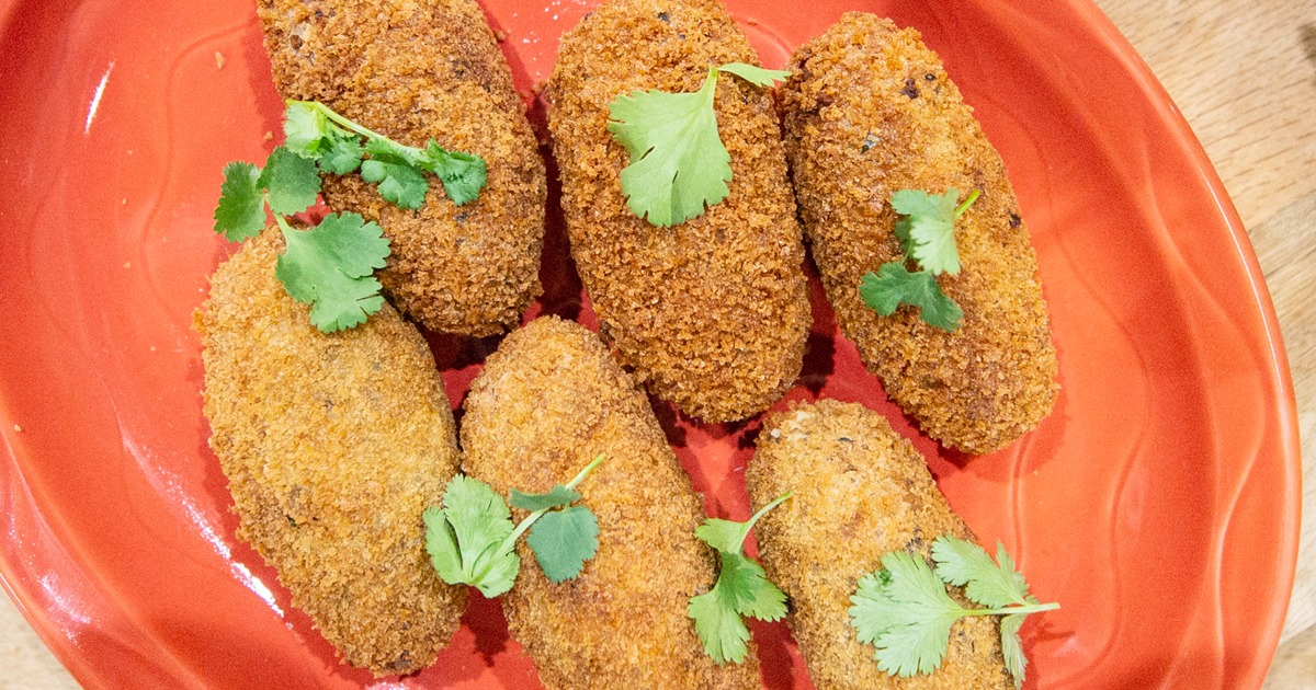 Curried Chicken and Plantain Croquettes Recipe