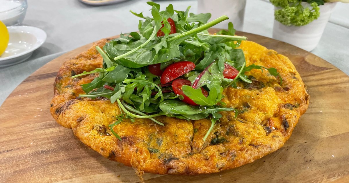 Lidia Bastianich makes a fluffy frittata filled with sweet potatoes and ham for Easter Flipboard