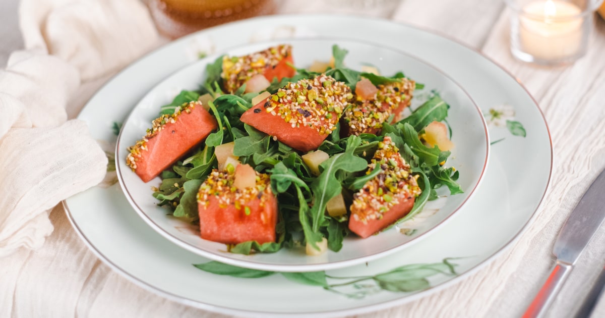 Watermelon with Pistachio Dukkah Recipe
