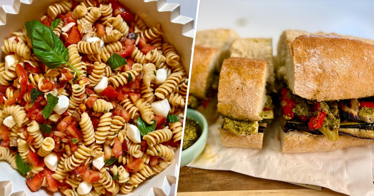 Joy Bauer makes picnic-perfect recipes: Veggie hero and bruschetta pasta salad