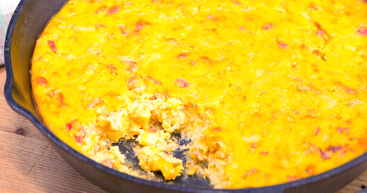 Sunny Anderson gives spoonbread Tex-Mex flavor with chiles and chorizo