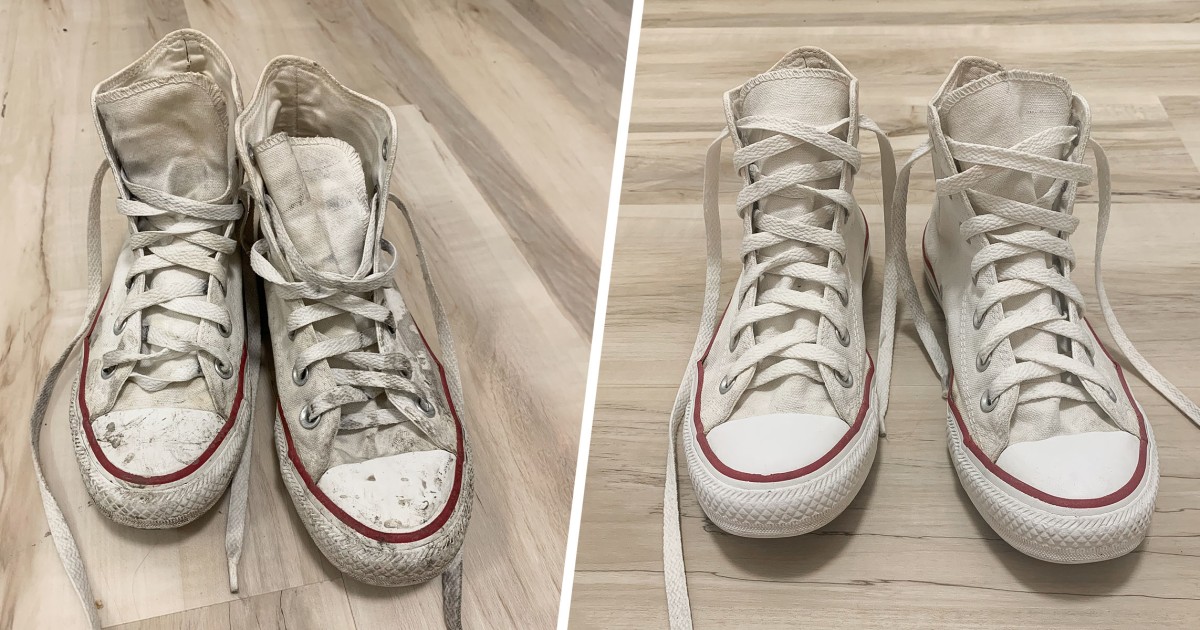 I was ready to replace my old white sneakers, until I tried this 'miracle' cleaning kit