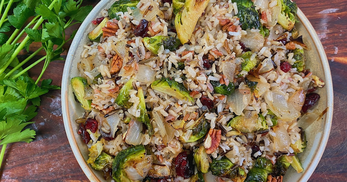 Maple-Roasted Brussels Sprouts Wild Rice Mix Recipe