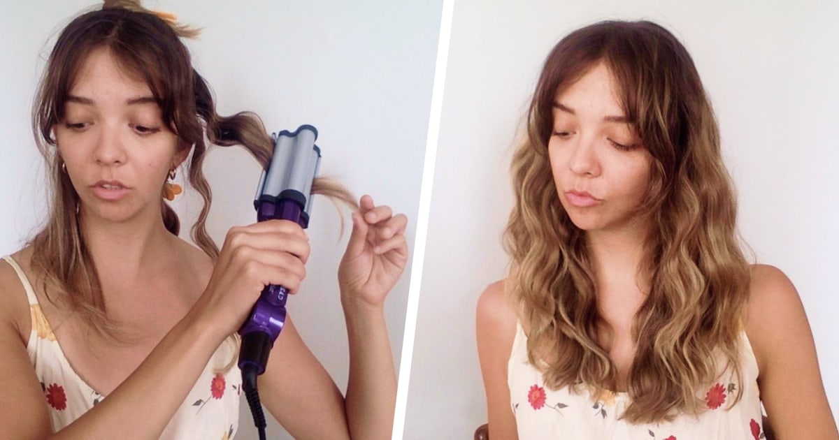 How to use wavy curling iron best sale