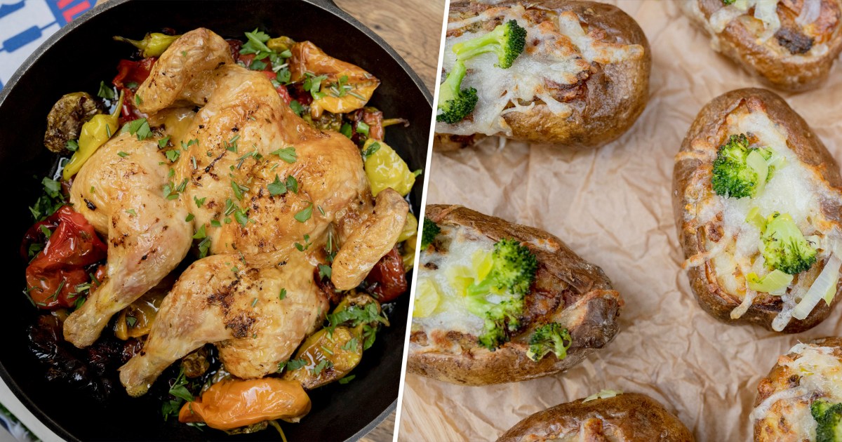 Roast Chicken and Peppers and TwiceBaked Potatoes The Ultimate Game