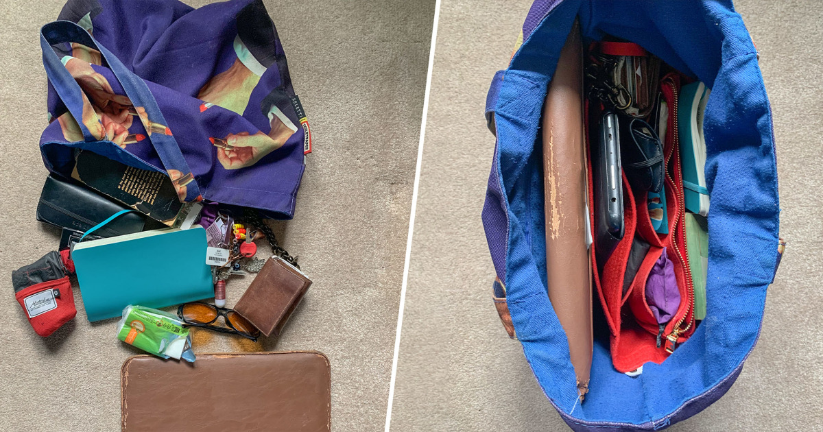 5 Colors Felt Purse Organizer Insert Handbag Organizer Inside