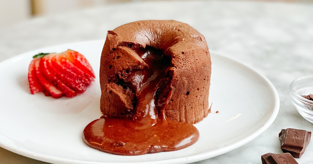 Molten Raspberry-Chocolate Lava Cakes for Two - Never Not Hungry