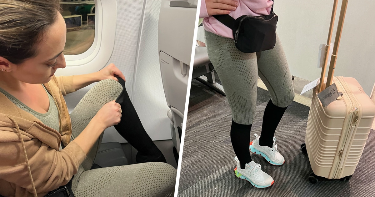 Travel Flight Compression Leggings Socks Stockings