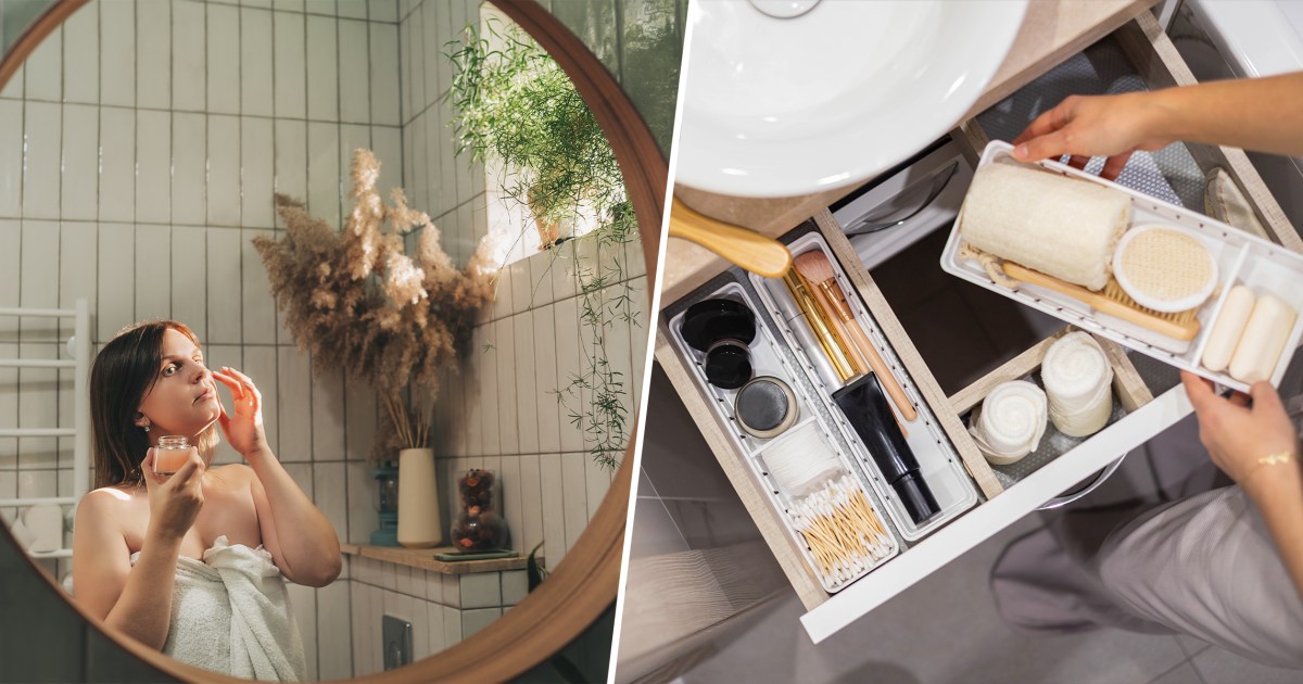 The Matte - Make Up Organizer Space Saver turns Bathroom Sink into