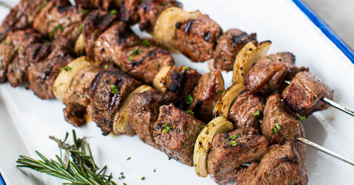 Grilled Steak Kebabs Recipe