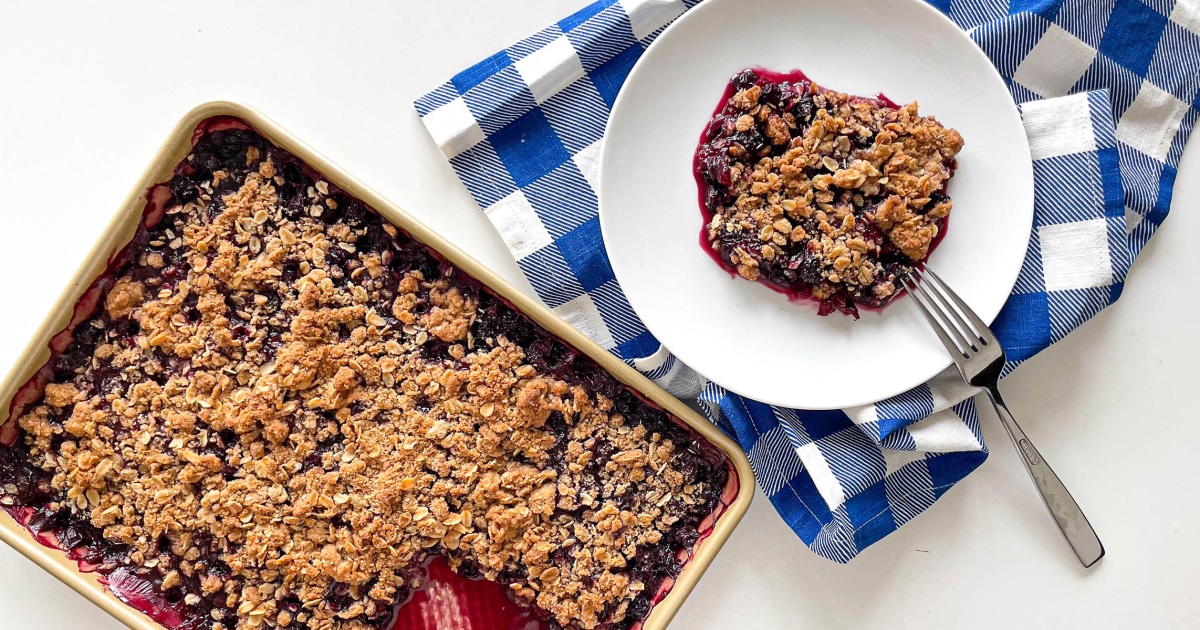 SheetPan Blueberry Crisp Recipe