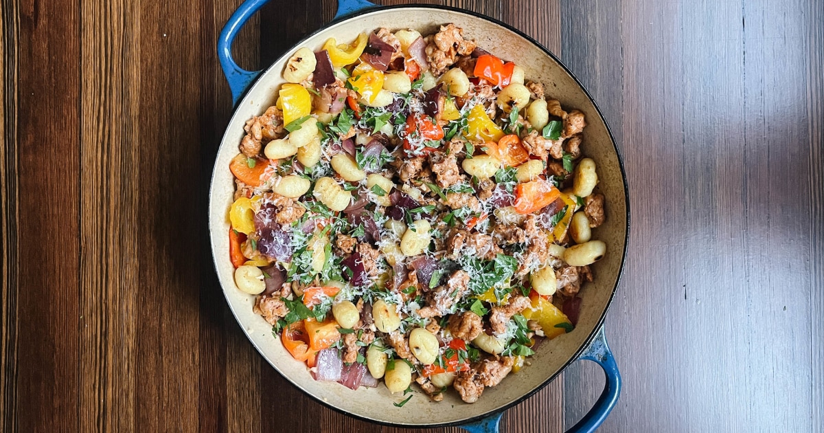 Gnocchi and store sausage