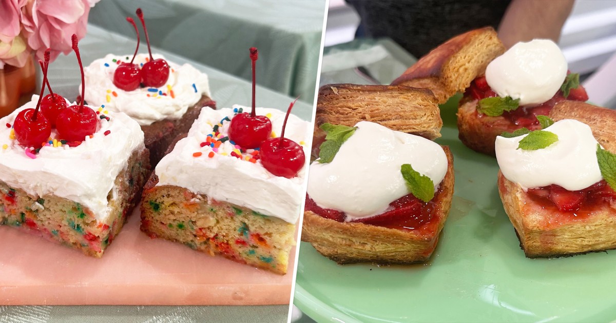 Bryan Ford Makes Tres Leches Funfetti Cake and Strawberry Shortcakes