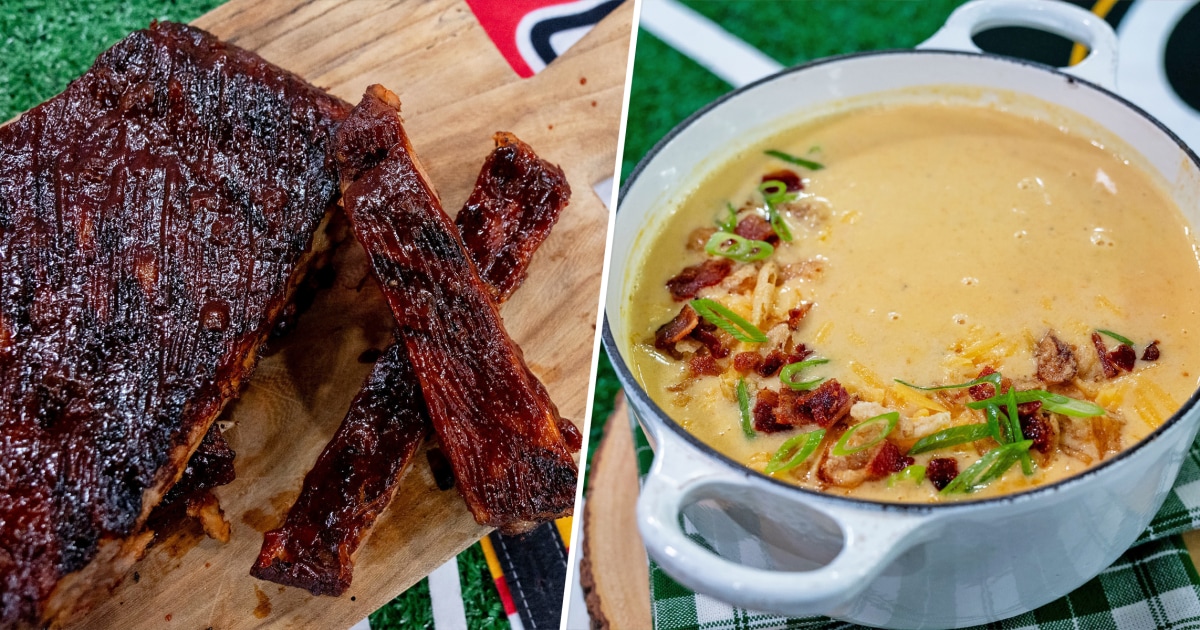 Katie Lee Biegel Makes Ribs and Cheese Soup for Game Day