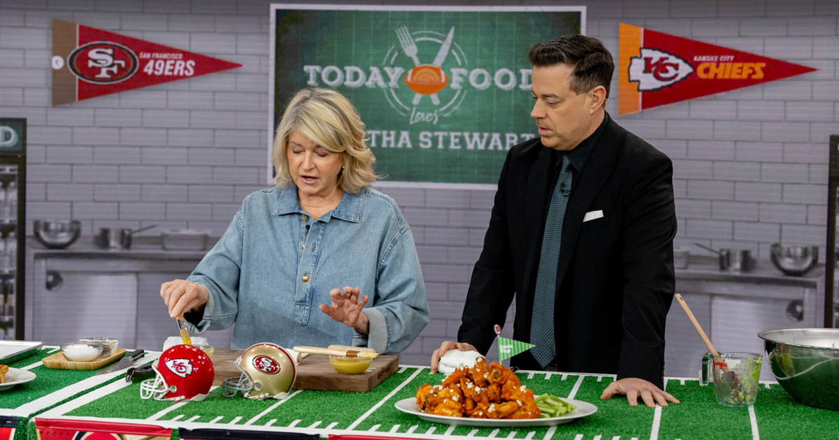 Martha Stewart's Super Bowl spread Wings, pigs in a blanket, guacamole