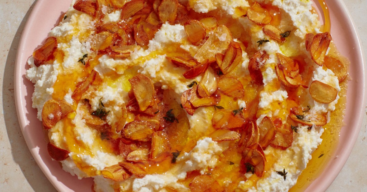 Ricotta with Fried Garlic and Hot Honey