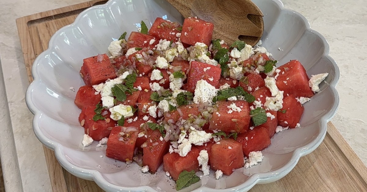 Celebrate the flavors of summer with juicy watermelon and feta salad tossed in zesty lime vinaigrette.