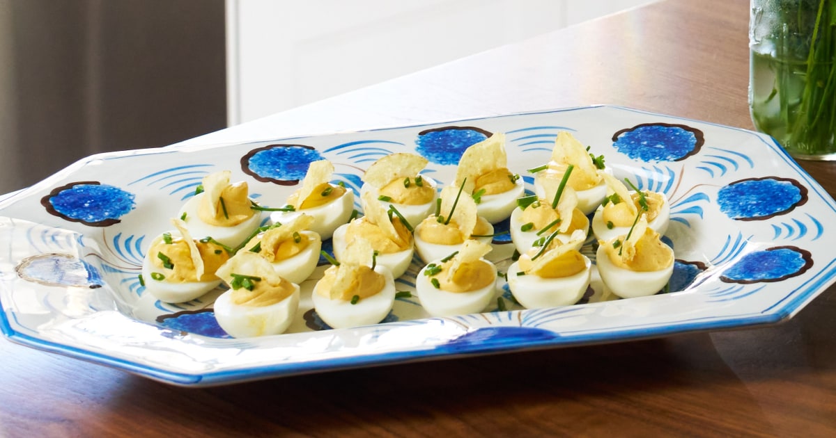 Classic deviled eggs get an extra pop of texture and flavor from this surprisingly simple and creative topping.