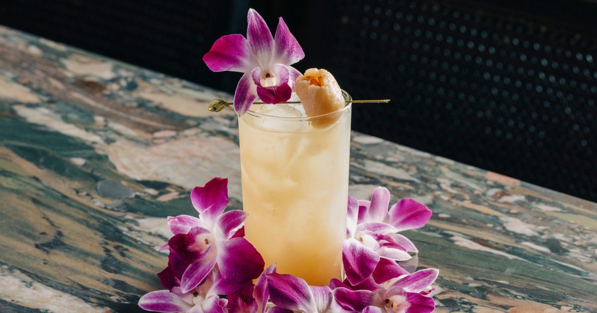 This lychee mocktail is a refreshing, elevated nonalcoholic cocktail that feels balanced rather than overly sweet.