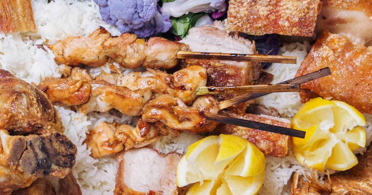 Marinate chicken skewers in an aromatic blend of lemongrass, ginger and garlic before grilling and glazing them.