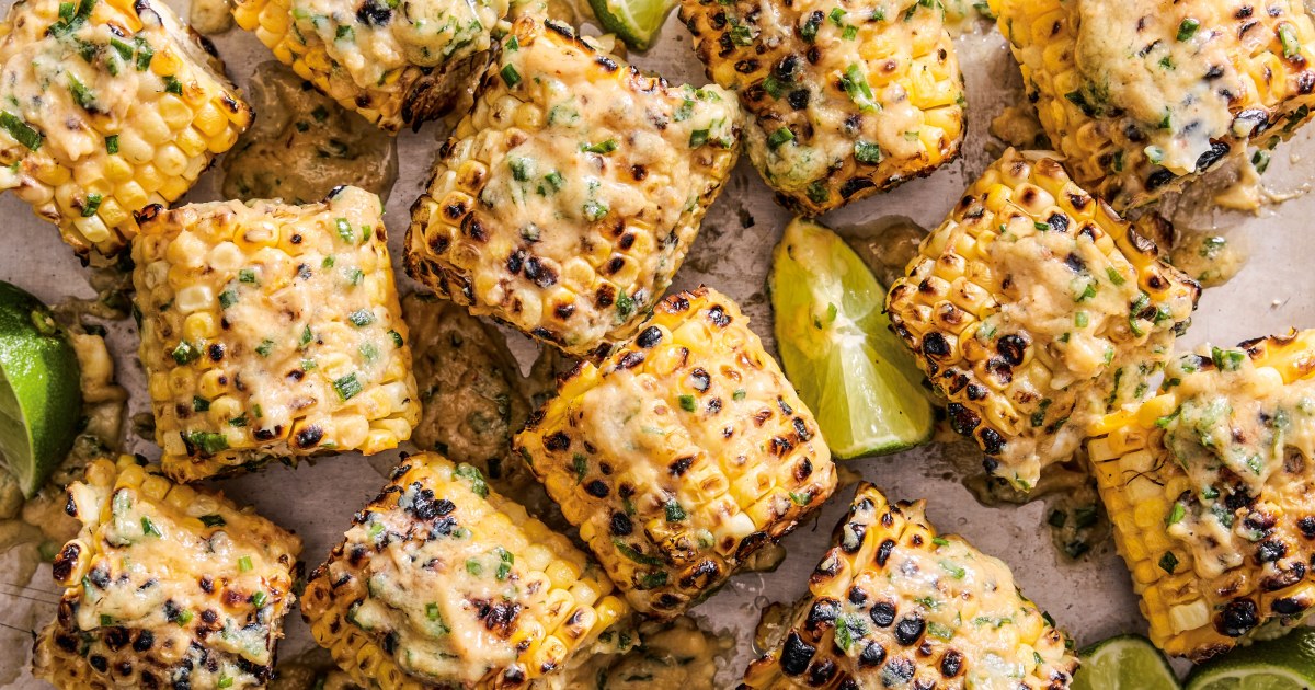 Make this your go-to summer barbecue side dish — grilled ears of corn slathered with a fatty, umami-laden butter that has a sky-high approval rating with kids and grown-ups alike.
