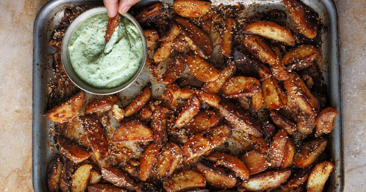 Roasted Potatoes With Tahini and Soy
