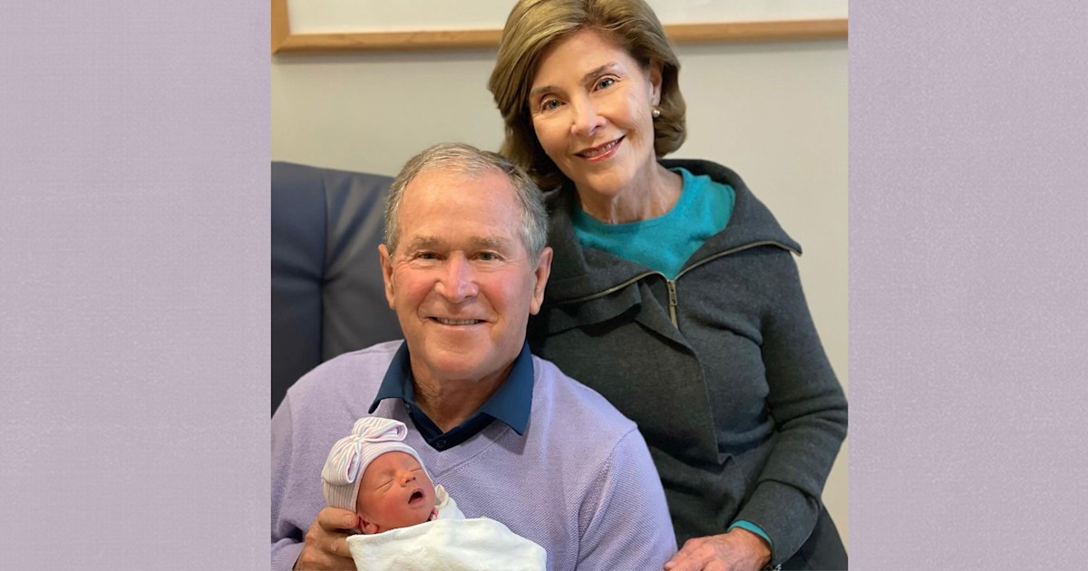 Laura Bush shares how W. Bush reacted to granddaughter being
