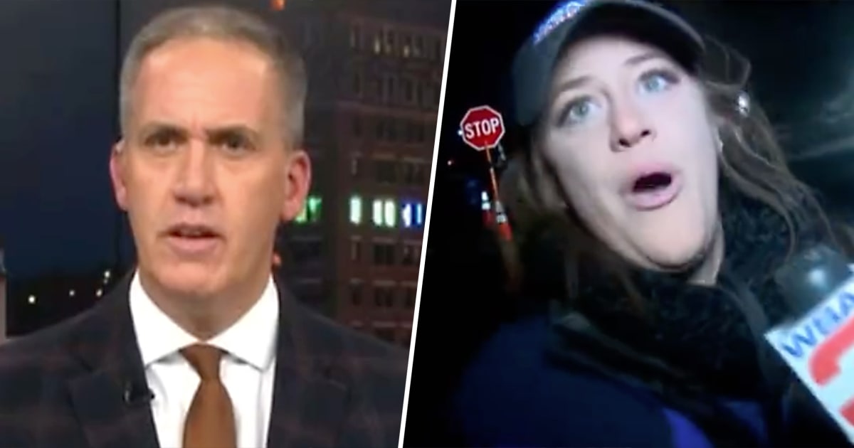 Reporter hit by car in the middle of live shot — and keeps reporting