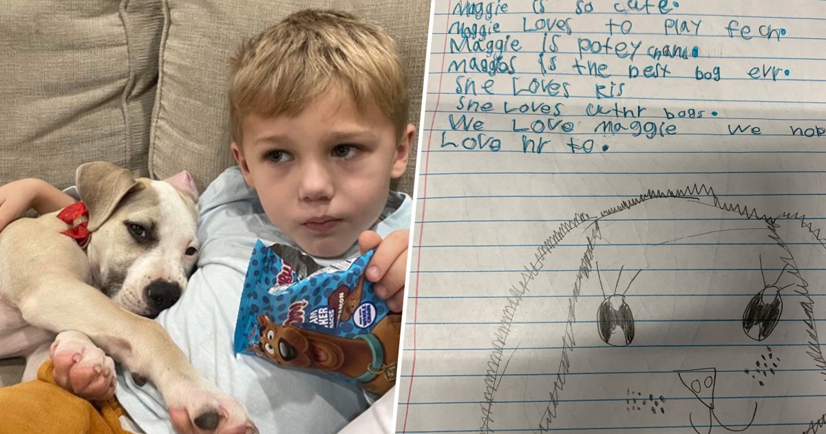 Little boy’s love for foster puppy shines in letters to adopters