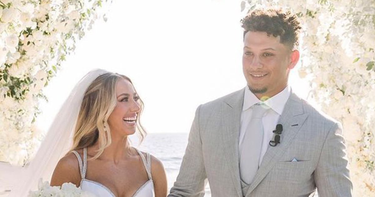 Patrick Mahomes Poses with Daughter Day of Wedding to Brittany Matthews