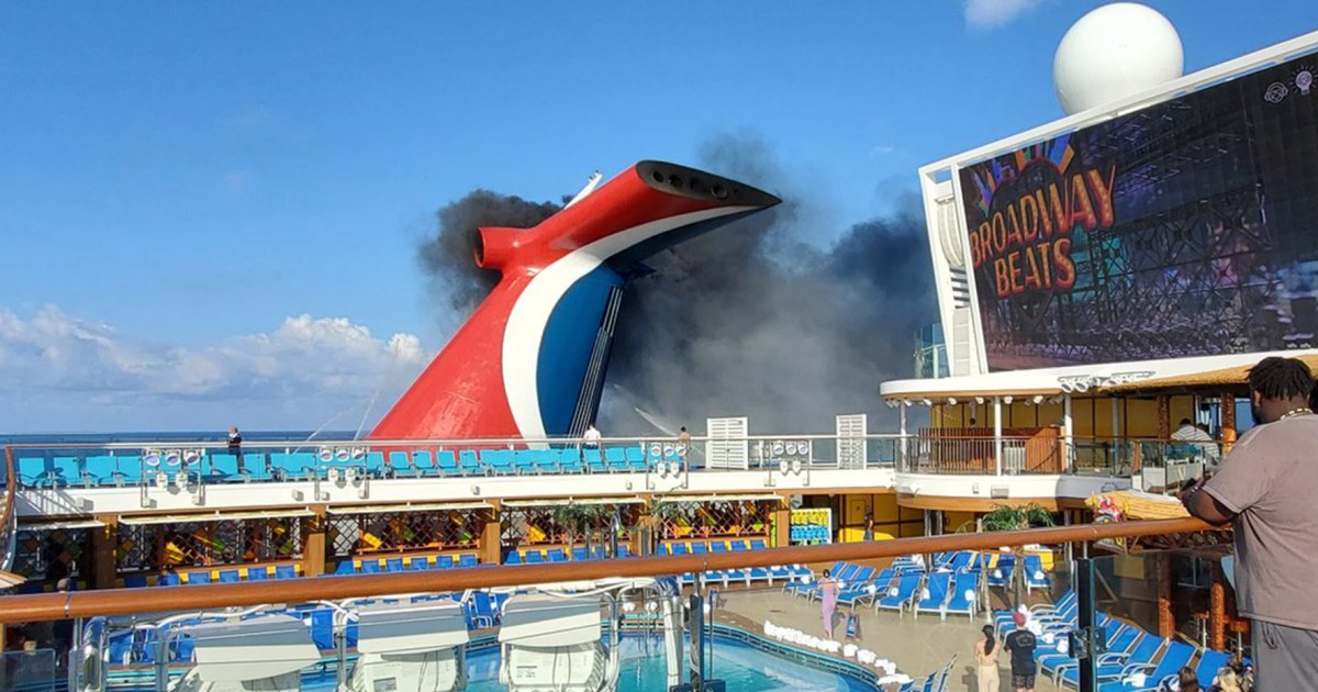 disney cruise on fire