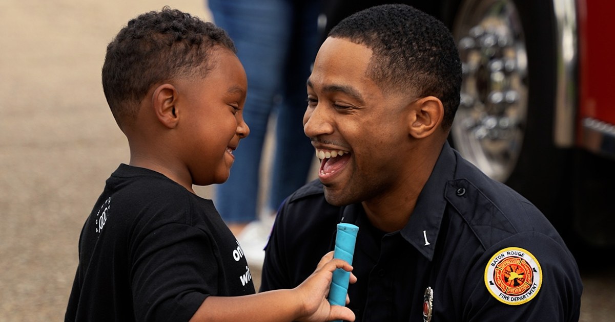 Watch this dad surprise his visually-impaired son at school