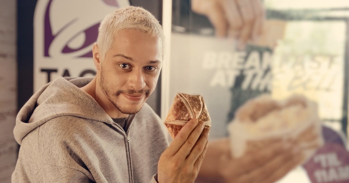 Pete Davidson is stepping in to help Taco Bell apologize for its breakfast menu
