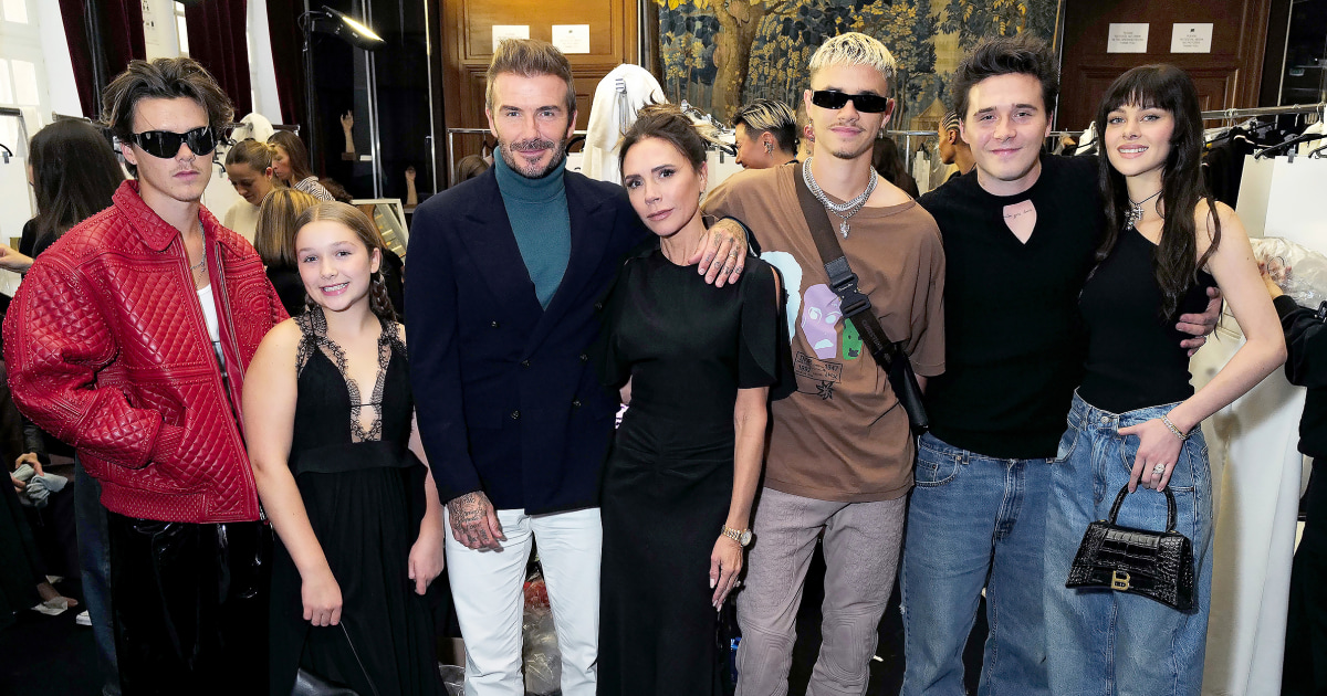 Victoria Beckham Joined by Husband David And Their Kids at Paris Fashion  Week