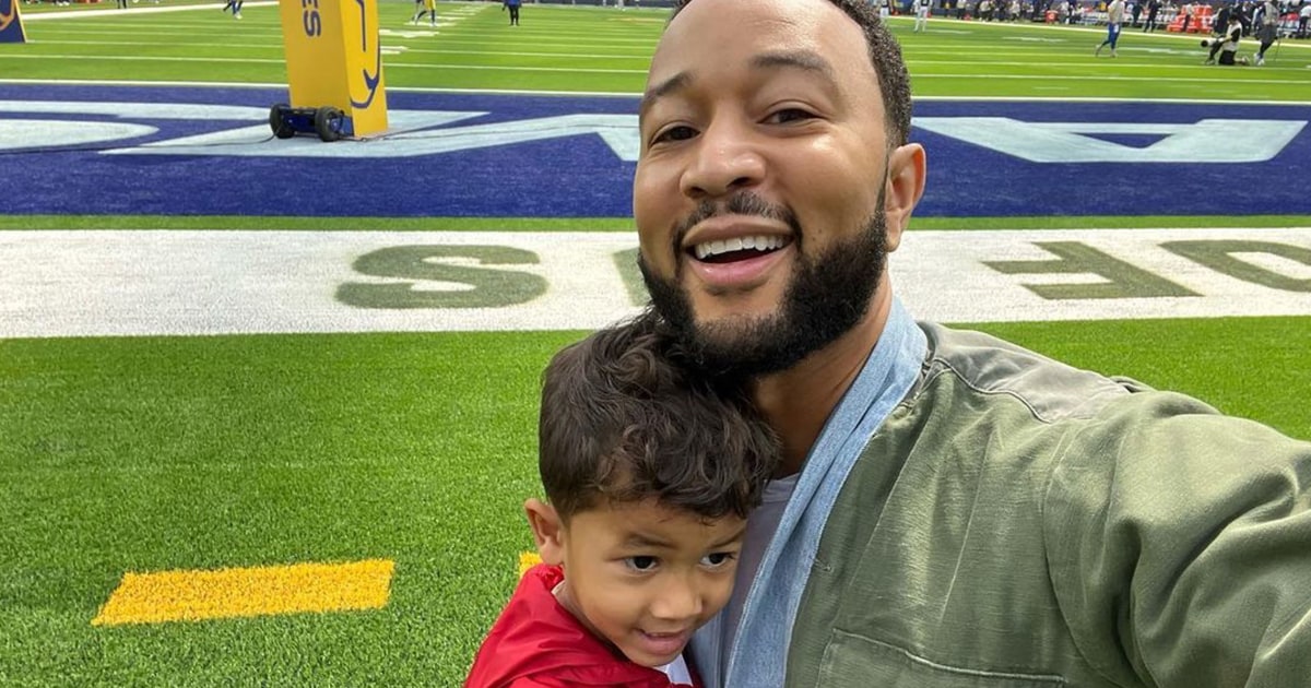 John Legend Takes Son Miles to His First NFL Games Pics