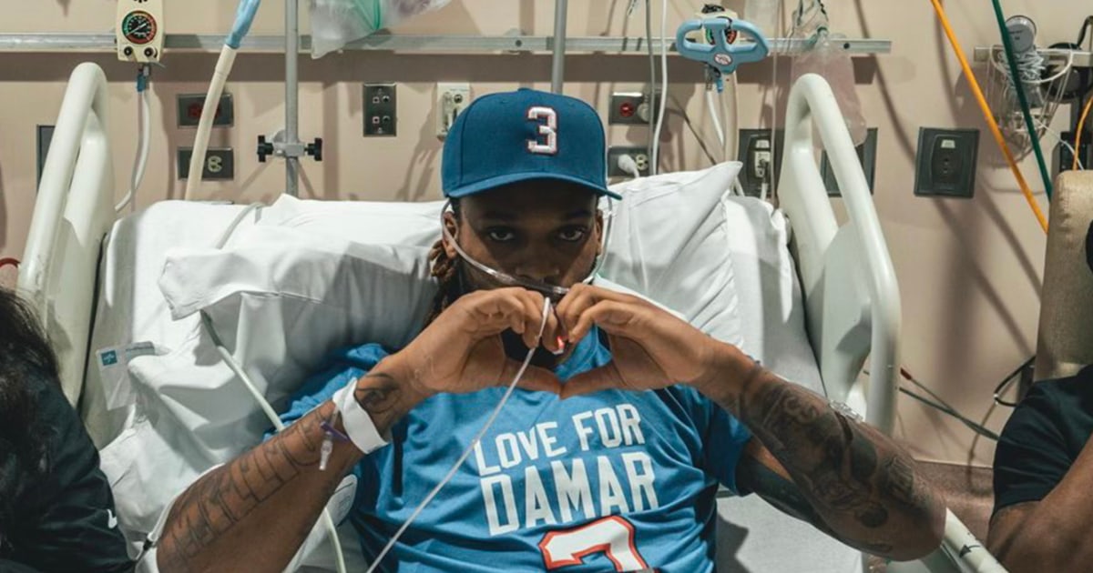 Damar Hamlin posts photo from hospital bed and live-tweets Buffalo