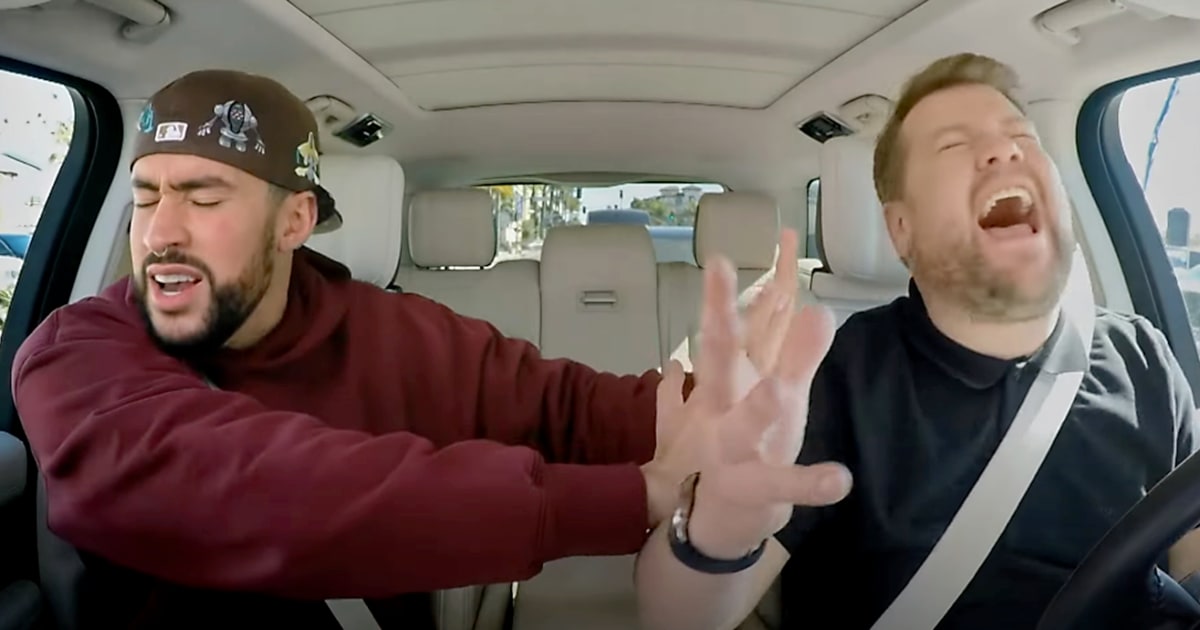Bad Bunny sings Ariana Grande's 'Break Free' for "Carpool Karaoke"