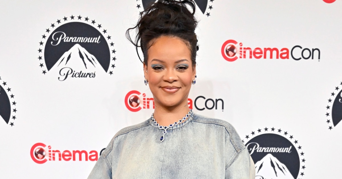 Rihanna effortlessly pulls off denim and diamonds in surprise CinemaCon