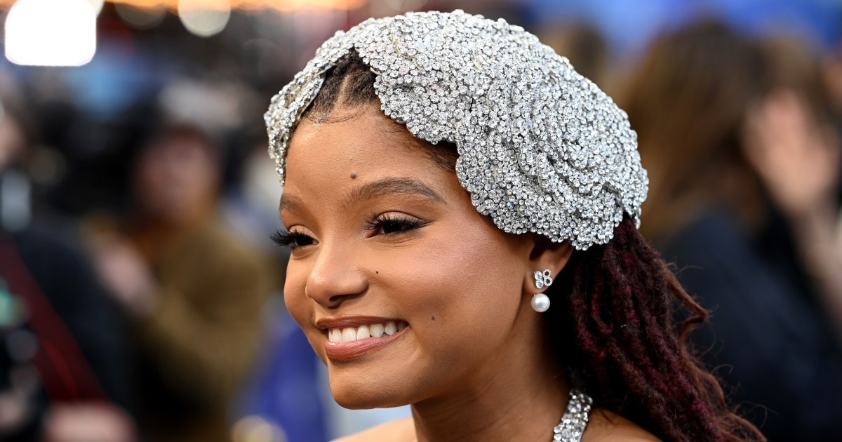 Halle Bailey Is Stunning In Plunging Dress With Side Cutouts For ...