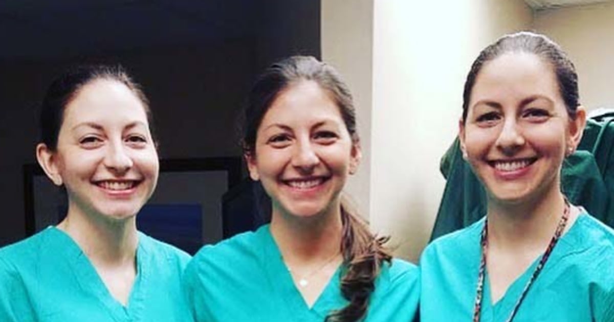 Identical triplet sisters all became OB-GYN doctors ... and work with their mom!