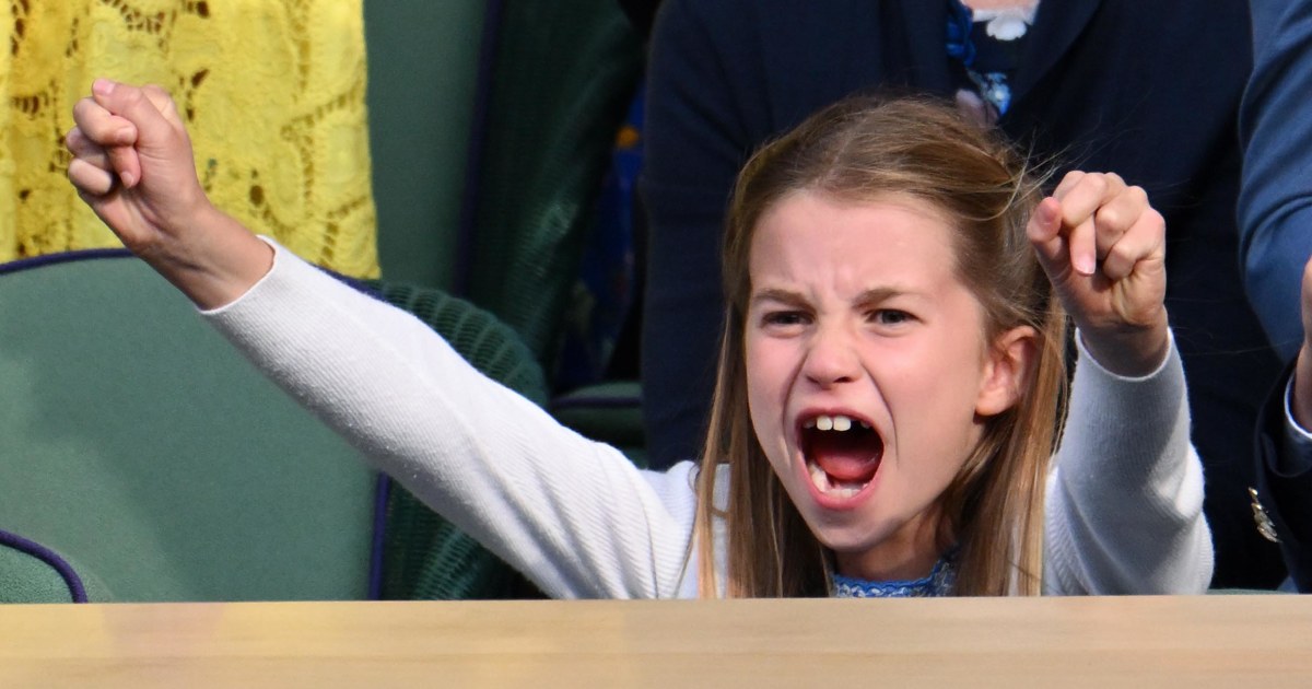 Princess Charlotte Makes Funny Faces At The Wimbledon Men's Final