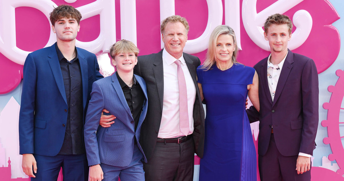 Will Ferrell’s Sons and Wife Join Him at 'Barbie' Premiere in London