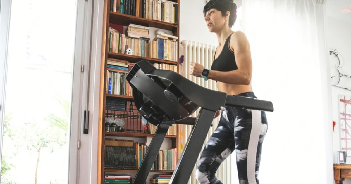 SereneLife Treadmill Foldable, Treadmills for Home, Portable Walking Pad,  Compact Treadmill for Running and Walking, Bluetooth Connectivity and More